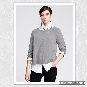 Silver Banana Republic Pleated Back Sweater